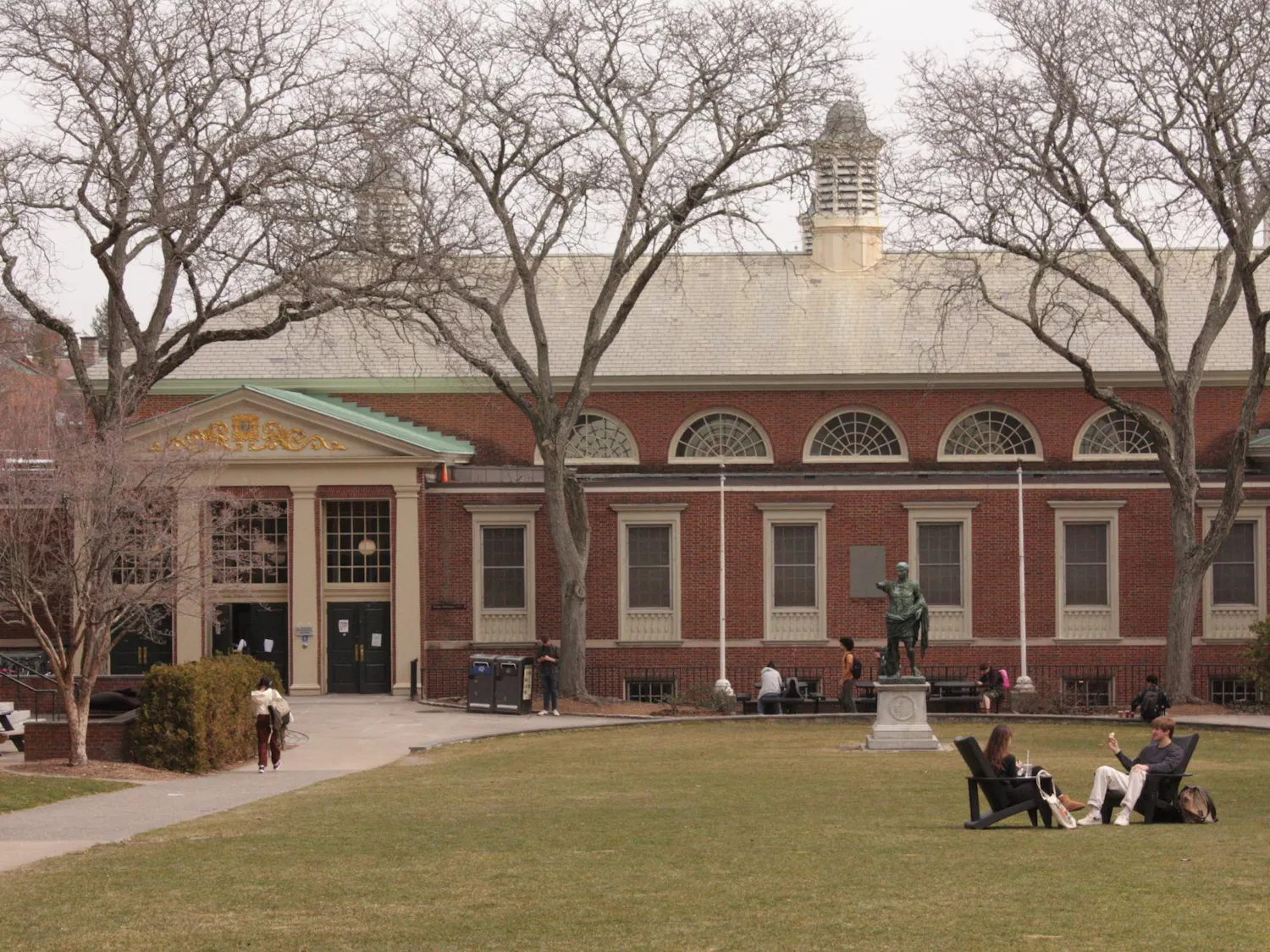 The Ratty, a large brick building, on a sunny day.