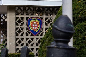 A photo of the Department of Public Safety Office at Brown University. The photo is of the DPS's logo.