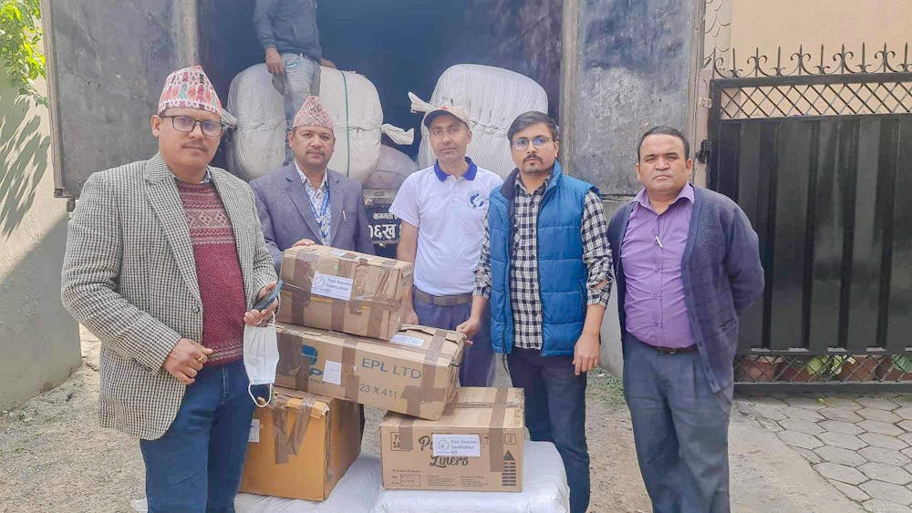 <p>HAPSA Nepal hopes to prepare 40,000 sanitation kits in total —&nbsp;enough for each displaced family.</p><p>Courtesy of Ramu Kharel</p>