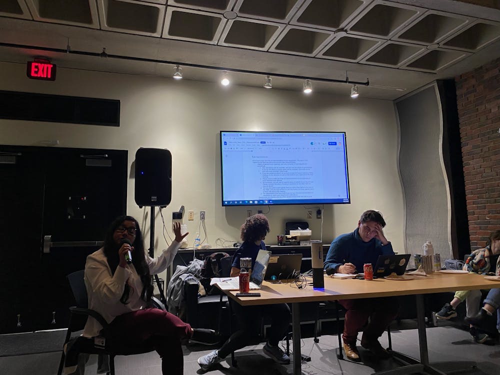 <p>Graduate Labor Organization President Sharena Razek GS and Secretary Mary Higgins discussed recent graduate student removals and the upcoming union negotiations with the University at the Graduate Student Council’s Wednesday meeting.</p>