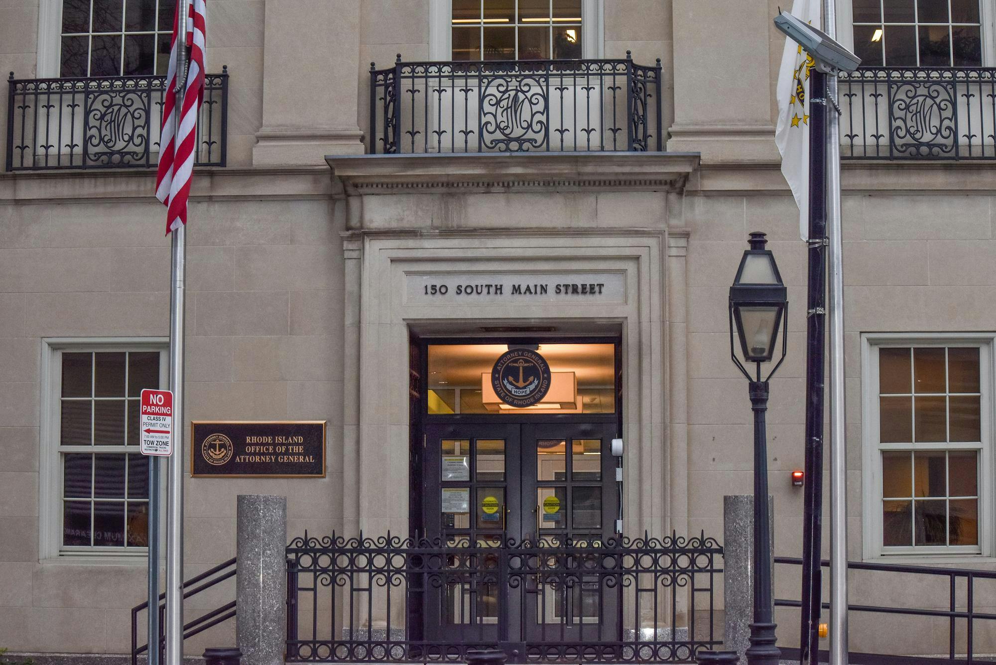 Photo of the Office of the Rhode Island Attorney General on South Main Street in Providence.
