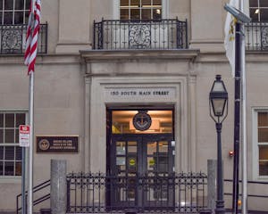 Photo of the Office of the Rhode Island Attorney General on South Main Street in Providence.