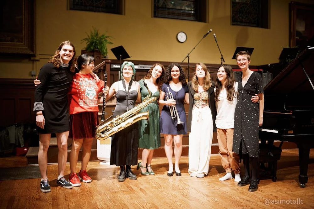 <p>The band was created to make space for femme artists. “I was incredibly nervous at first, but the second I stepped into the room, I instantly felt a sense of belonging,” Sophia Wotman &#x27;26, who plays trumpet in the group, wrote in an email  to The Herald.</p><p>Courtesy of Em&#x27;s Femmes</p>