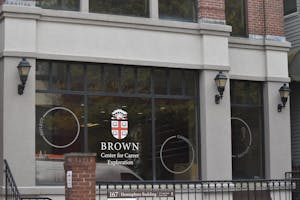 A far-out photo showing the Center for Career Exploration building.