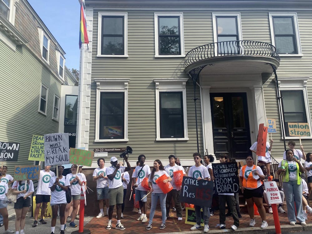 <p>Picketers rallied around campus, including in front of Keeney Quadrangle, North Campus and Stonewall House. </p>