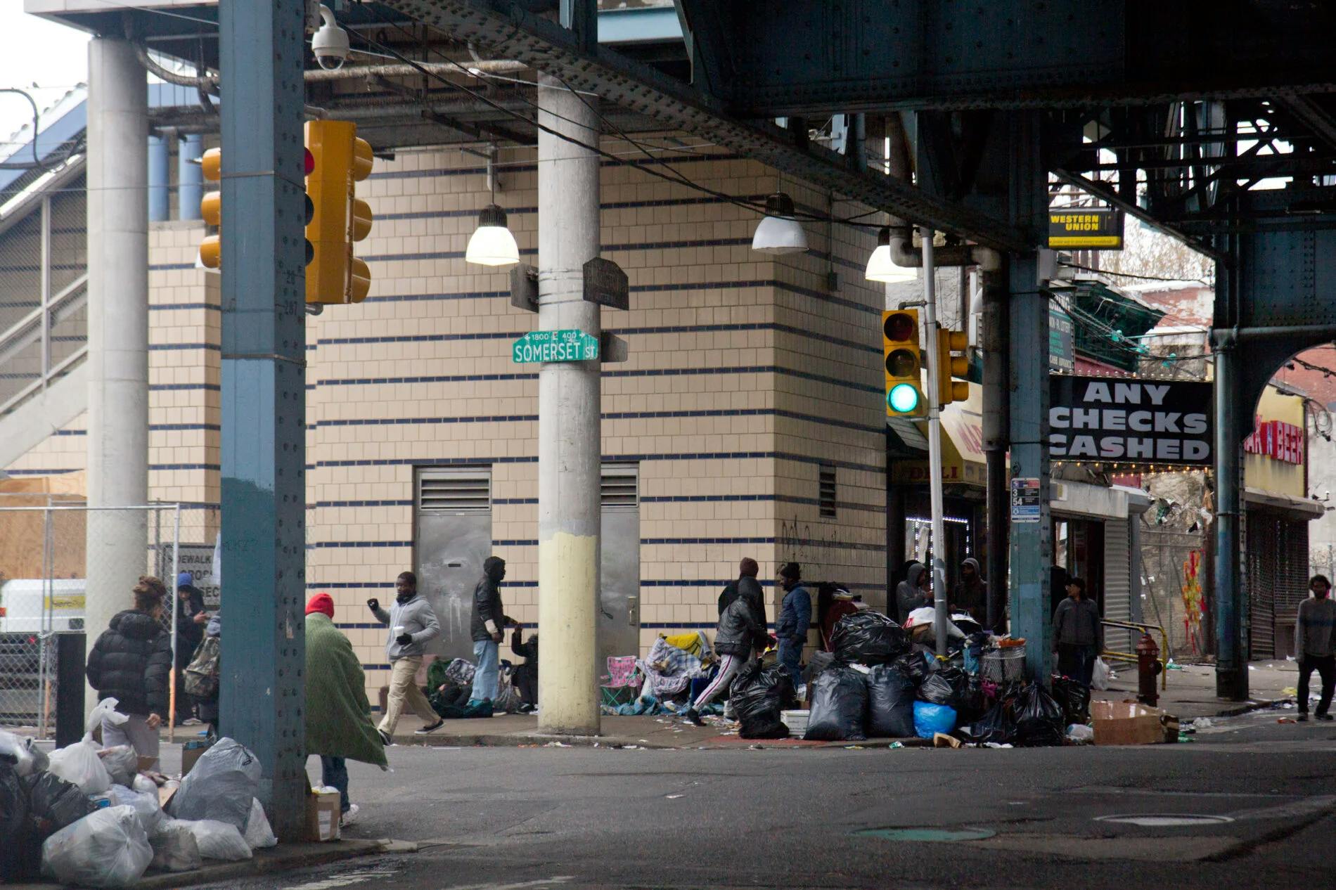 People walking on Somerset Street in Kensington | Source: WHYY
