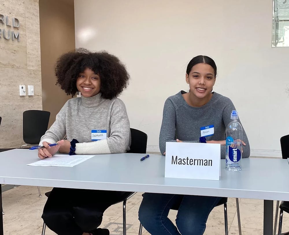 From left to right: Masterman seniors Jasmine Dixon and Alison Fortenberry, leaders of Masterman's weekly race forum. 

Photo credits: Alison Fortenberry