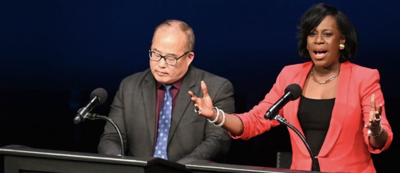 David Oh and Cherelle Parker (Photo provided by cityandstatepa.com)﻿