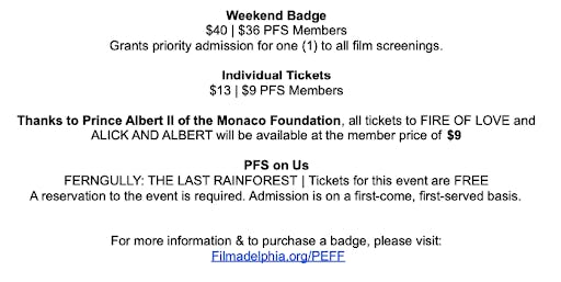 Film Fest Prices