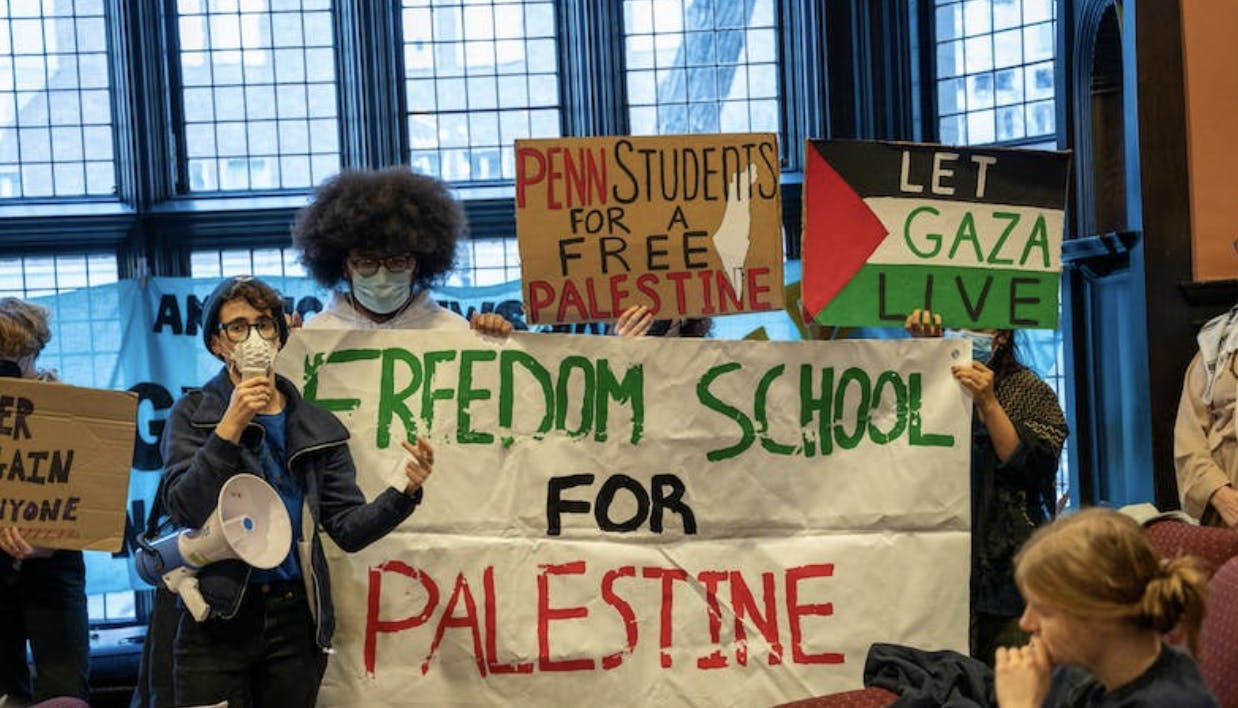 Posters for a Palestine protest | Photo provided by The Daily Pennsylvanian