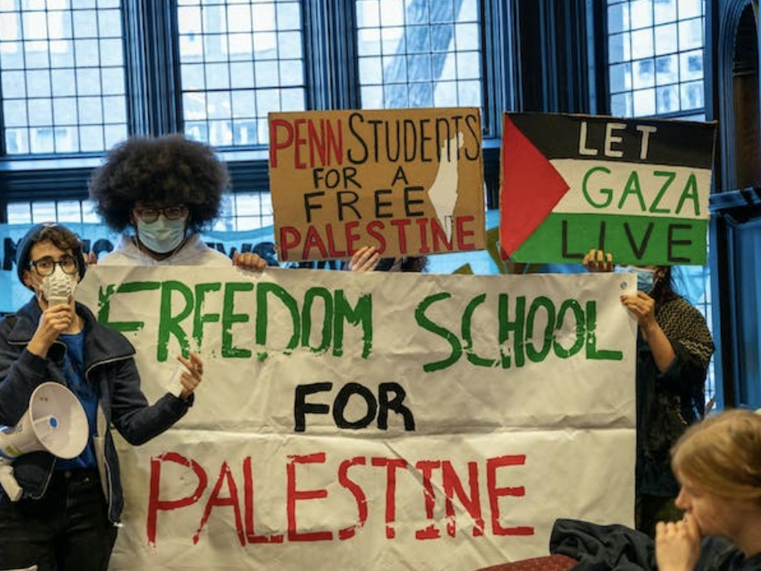 Posters for a Palestine protest | Photo provided by The Daily Pennsylvanian