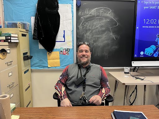 Justin Gilken in his AP Language and Composition class | Rory Gonzales