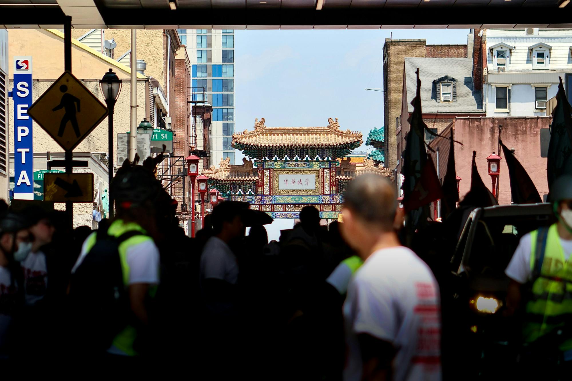 Thousands gathered in the heart of Chinatown protesting the proposed 76ers arena |(Kasey Shamis/Bullhorn Photographer)