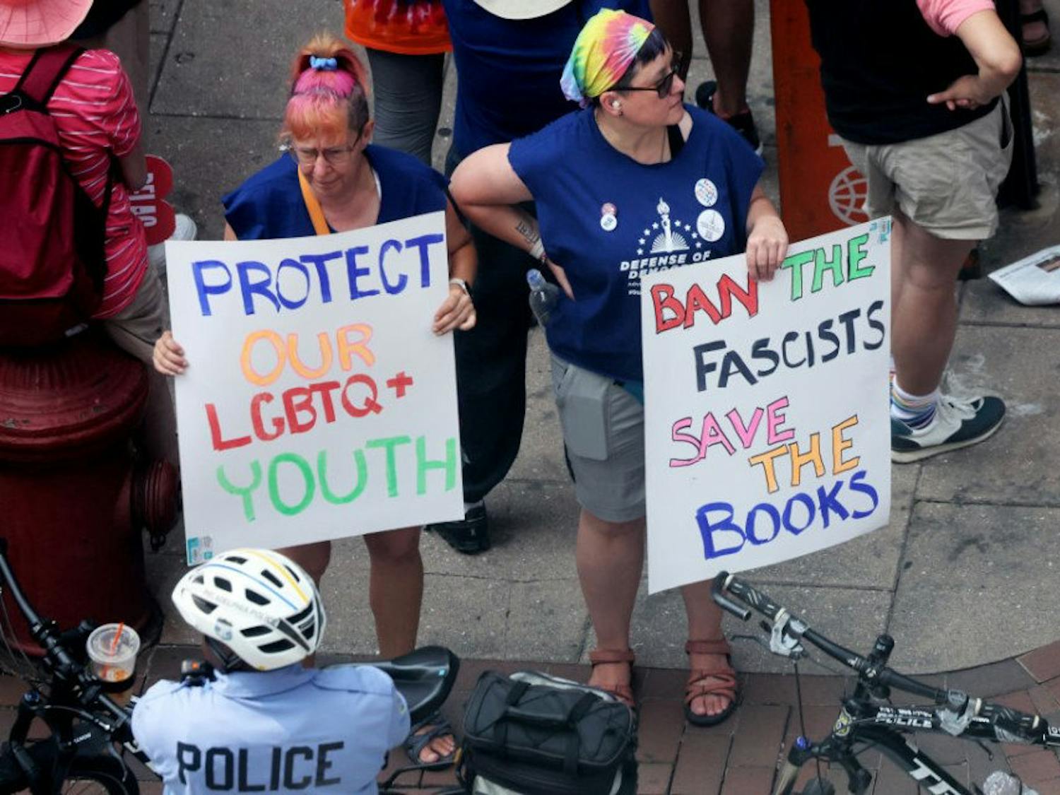 Protests to protect LGBTQ+ youth | Photograph by Michael M. Santiago/Getty Images
