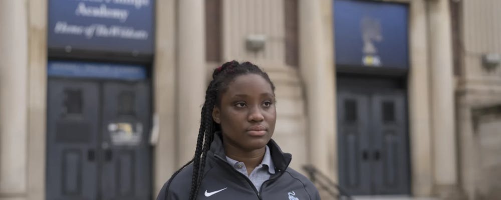 <p>“Our broken building and the challenges that make daily living and learning so much harder aren’t the only things that define Phillips,” writes Ajibola Junaid, a Wendell Phillips Academy High School senior. | Youngrae Kim for Chalkbeat<br/><br/></p>
