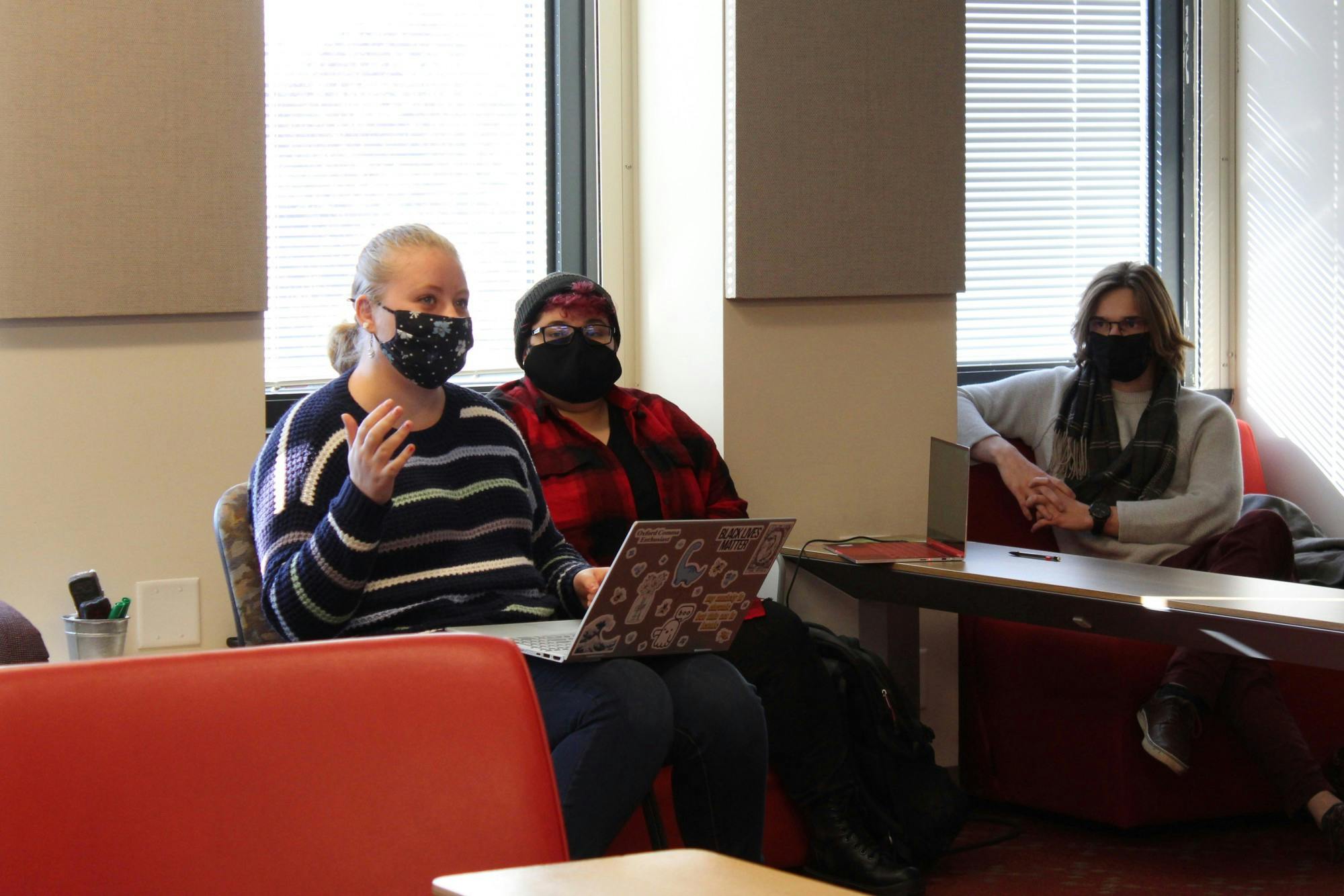 A student in the Third Way Civics class talks about her group&#x27;s thesis Tuesday, Nov. 16 at Ball State. The class aims to educate and empower students to understand American politics. Amber Pietz, DN