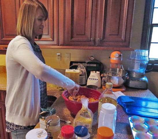 Dr. Andrea Wolfe says she is the only person who eats the pumpkin muffins. She cooks just about everything that she eats, and makes a separate meal for her family.