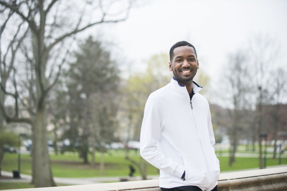 The future Student Government Association President James Wells created his own major, urban statesmanship,&nbsp;after growing up in Gary, Ind., where he realized he wanted to better the city. It took him a year to do finish the major and get started in classes. DN PHOTO BREANNA DAUGHERTY
