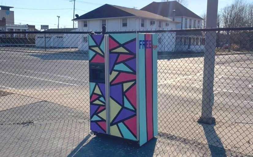 The original &quot;ReFreeGerator&quot; sits on the south side of Muncie fully stocked with nonperishable foods for community members to take. Five students from Muncie Central High School and Burris Laboratory School painted a second refrigerator after the first was stolen. Shafer Leadership Academy, Photo Provided