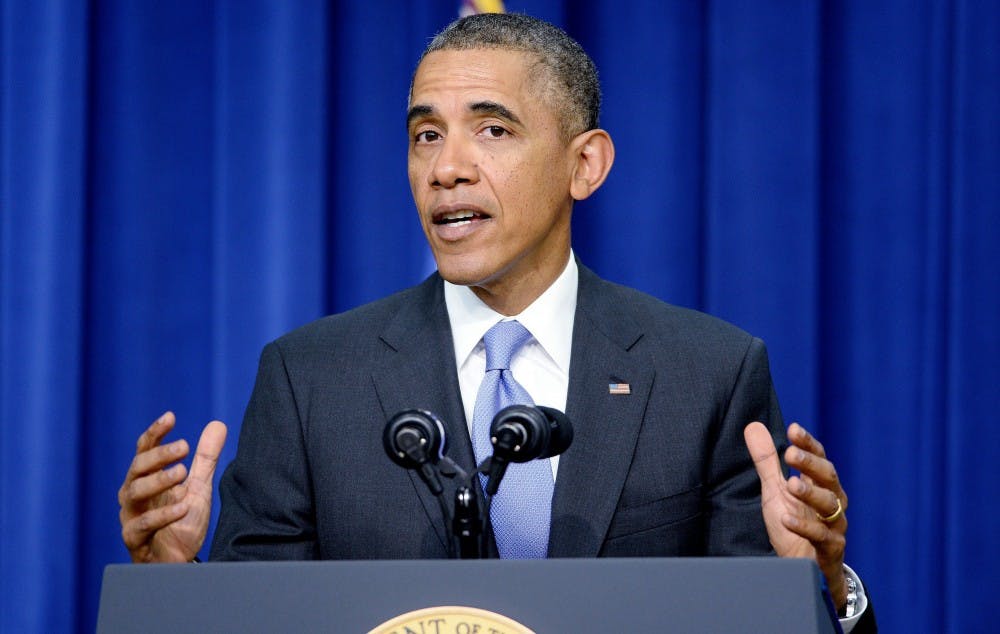 President Barack Obama speaks at an event on expanding college opportunity Jan. 16 in the South Court Auditorium of the Eisenhower Executive Office Building. During a speech Jan. 20, Obama proposed changes to the National Security Agency. MCT PHOTO