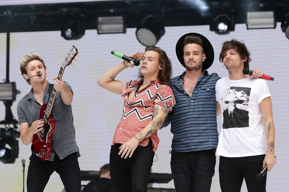 Niall Horan, Harry Styles, Liam Payne and Louis Tomlinson of One Direction perform on stage during Capital FM's Summertime Ball at Wembley Stadium in London on June 6, 2015. (Yui Mok/PA Photos/Abaca Press/TNS)