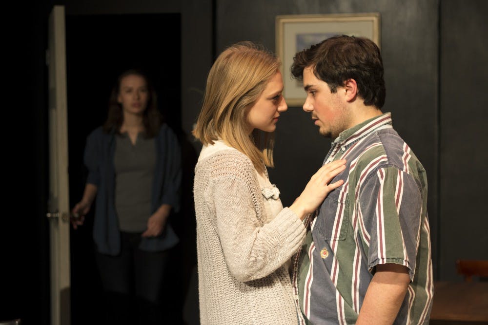 Emma Rund, Emily Pazik and&nbsp;Will Rupert perform in&nbsp;Cave Theatre's next production is Theresa Rebeck's "Seminar" from Feb. 15 to 26. The production tells the story of four aspiring fiction writers who are participating in a writing seminar. John Osterhoudt // Photo Provided