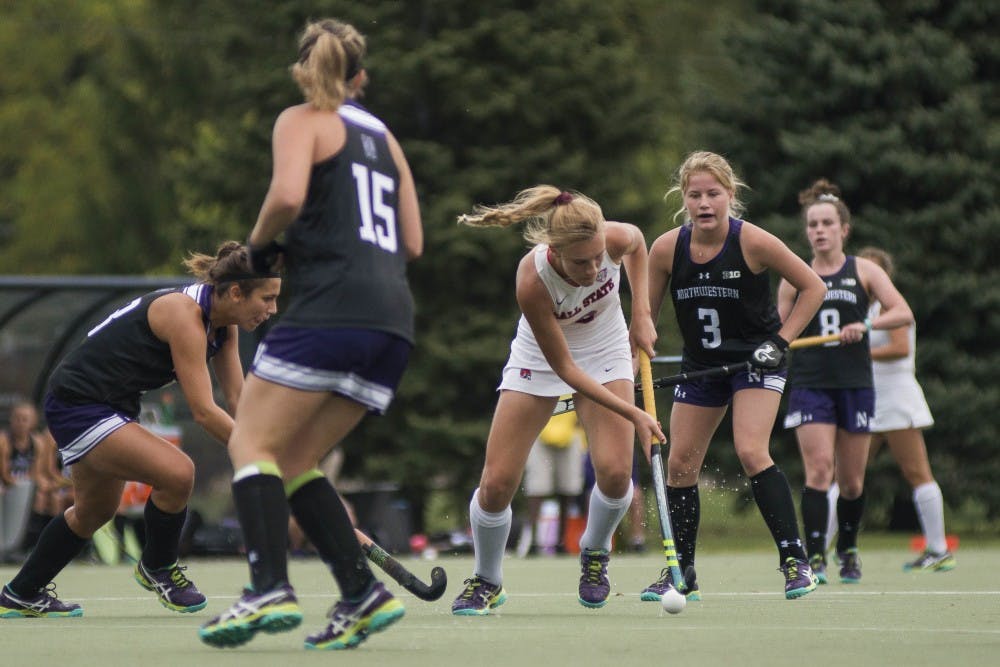 Ball State Field Hockey fell to Northwestern 6-0 on Oct. 8 at the Briner Sports Complex.