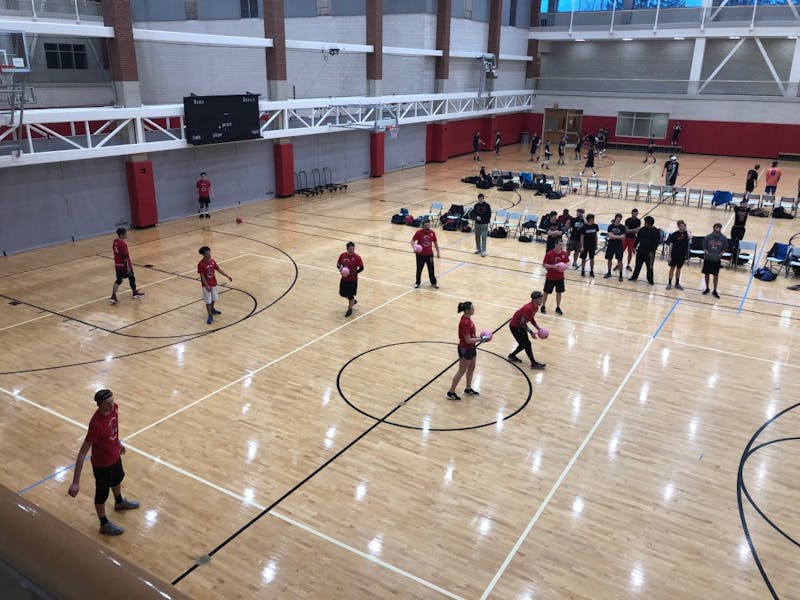 The Ball State Dodgeball Club competes in a tournament &nbsp;Dec. 1, 2018, in the Jo Ann Gora Student Recreational Center. The Cardinals competed against Wisconsin-Platteville, Cincinnati, Miami (Ohio) and Grand Valley State. Drew Pierce, DN