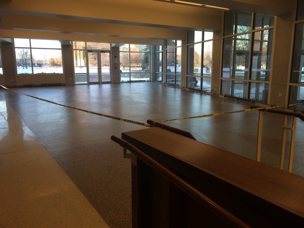 Director of Engineering, Construction and Operations, Jim Lowe said that the carpeting near Jamba Juice needed replacing. The resulting renovation caused a odor that some students found unpleasant. DN PHOTO DANIELLE GRADY