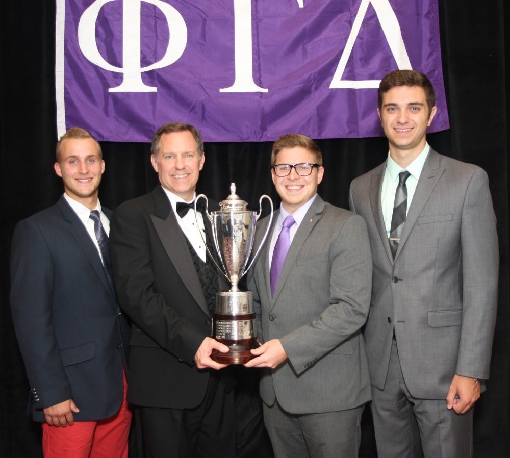 Beta Sigma winners receive the Cheney Cup for the fraternity