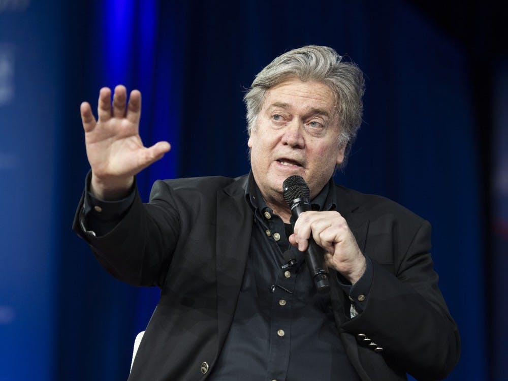  Steve Bannon speaks at the American Conservative Union's 2017 Conservative Political Action Conference on Thursday, Feb. 23, 2017 in National Harbor, Md. (Michael Brochstein/Zuma Press/TNS)