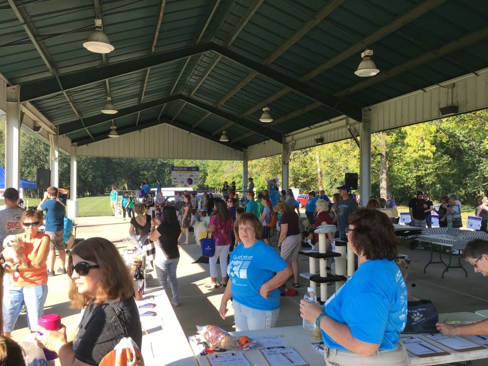 The fourth annual Bark For Life was held Saturday in Morrow’s Meadow Park in Yorktown. All of the proceeds from the event will be given to the American Cancer Society. Andrew Harp, DN photo