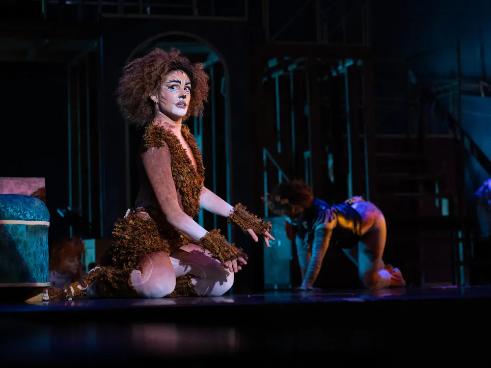 Ball State Department of Theatre and Dance performers, pit musicians, and crew members practice during their dress rehearsal on March 18 for their opening night in Emens Auditorium. This was the first dress rehearsal where the performers were in full costume, makeup, and wigs before their opening night. The CATS musical will run from Friday, March 20 to Sunday, March 22. Ball State students can reserve tickets for the production online or by visiting the Emens Auditorium Box Office.