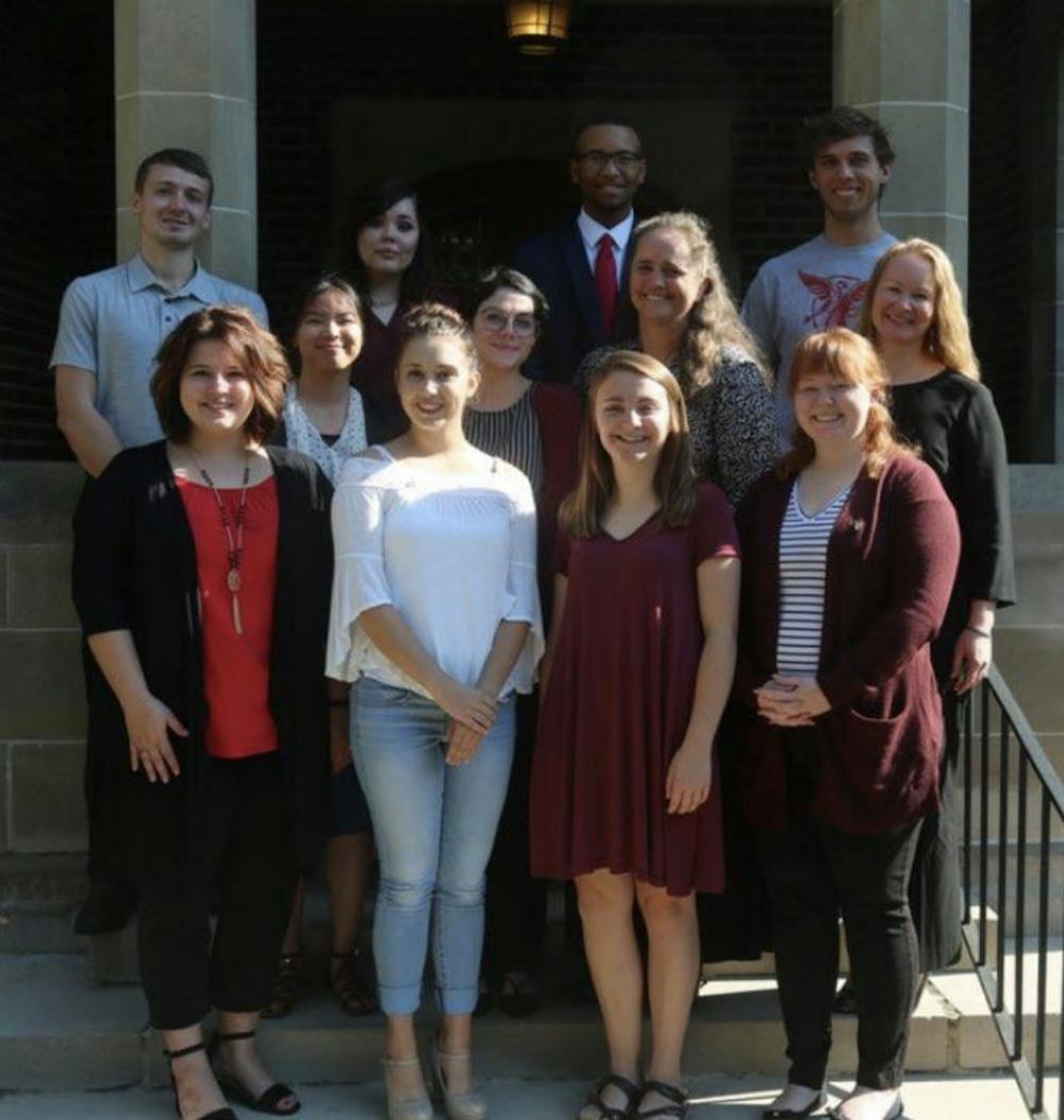 Students met with Dr. Charity Flores, director Director of Assessment for the Indiana Department of Education (IDOE), outside the Virginia Ball Center Sept. 20. These students worked with IDOE to gain a further understanding of standardized testing among Hoosiers. Elli Kirkpatrick, Photo Provided