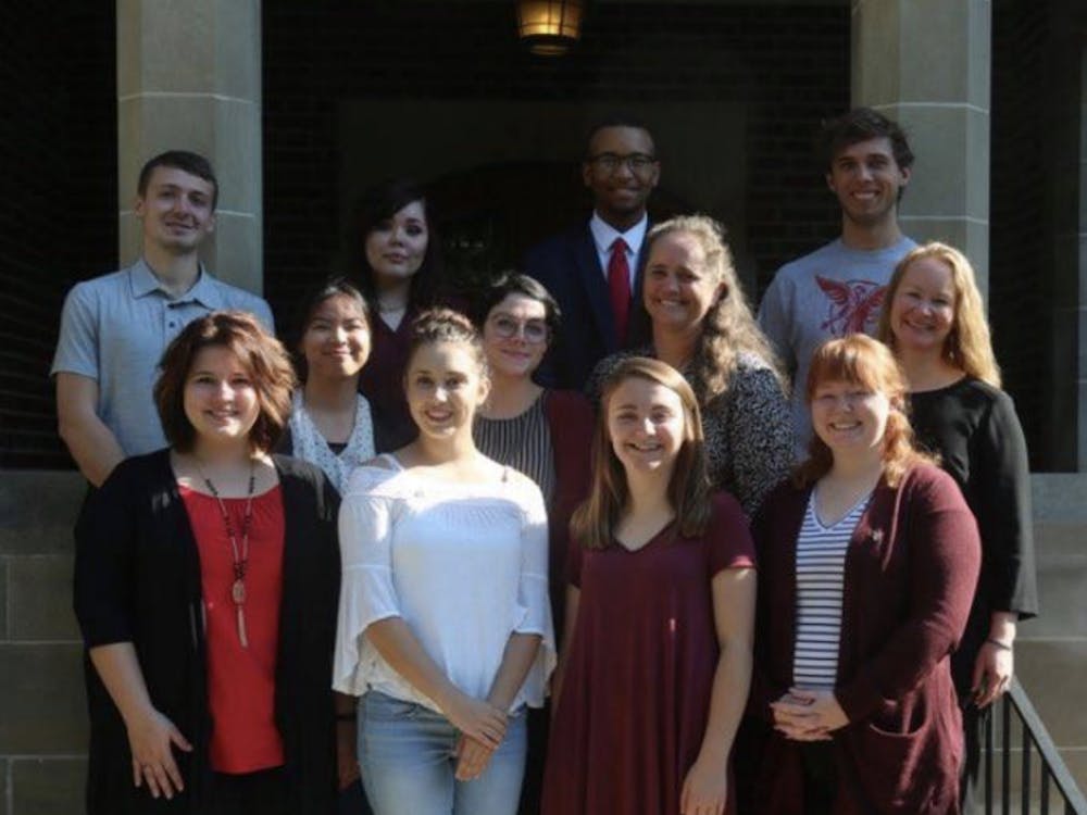 Students met with Dr. Charity Flores, director Director of Assessment for the Indiana Department of Education (IDOE), outside the Virginia Ball Center Sept. 20. These students worked with IDOE to gain a further understanding of standardized testing among Hoosiers. Elli Kirkpatrick, Photo Provided
