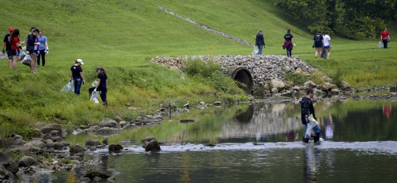 Ball State students participate in 10th annual White River Cleanup, 9/11 Day of Service
