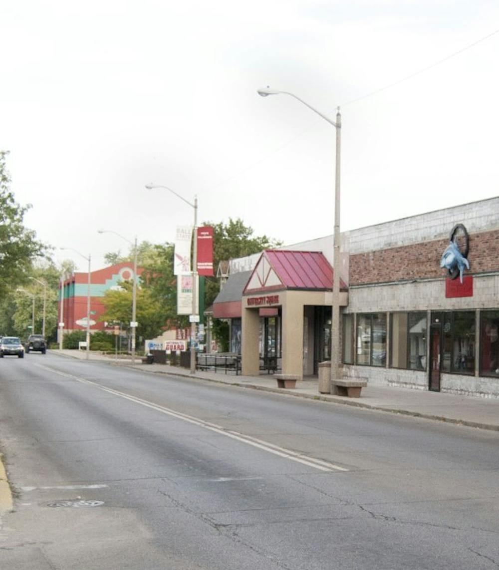 University Square sits on University Ave. in the Village. University Square will be sold in an auction in Indianapolis today. DN FILE PHOTO BOBBY ELLIS