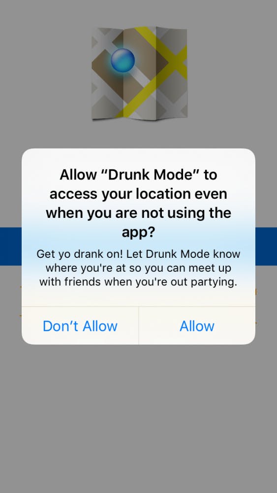 Joshua Anton was inspired to create Drunk Mode after receiving a call from an inebriated girl one morning. The app helps prevent drunk-dialing and features location services to keep students safe and a panic button. PHOTO COURTESY OF DRUNK MODE