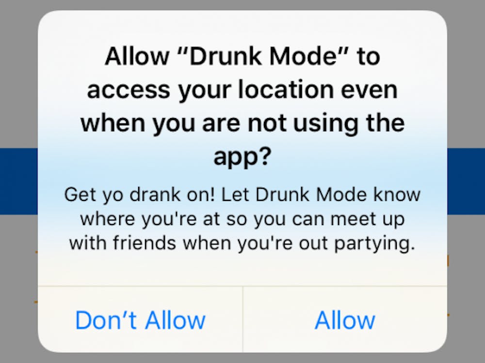 Joshua Anton was inspired to create Drunk Mode after receiving a call from an inebriated girl one morning. The app helps prevent drunk-dialing and features location services to keep students safe and a panic button. PHOTO COURTESY OF DRUNK MODE