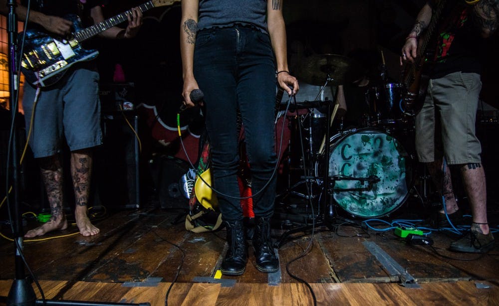 Cocaine Culture performs at Be Here Now in the Village on August 26, 2016. (Reagan Allen | Ball State Daily News)