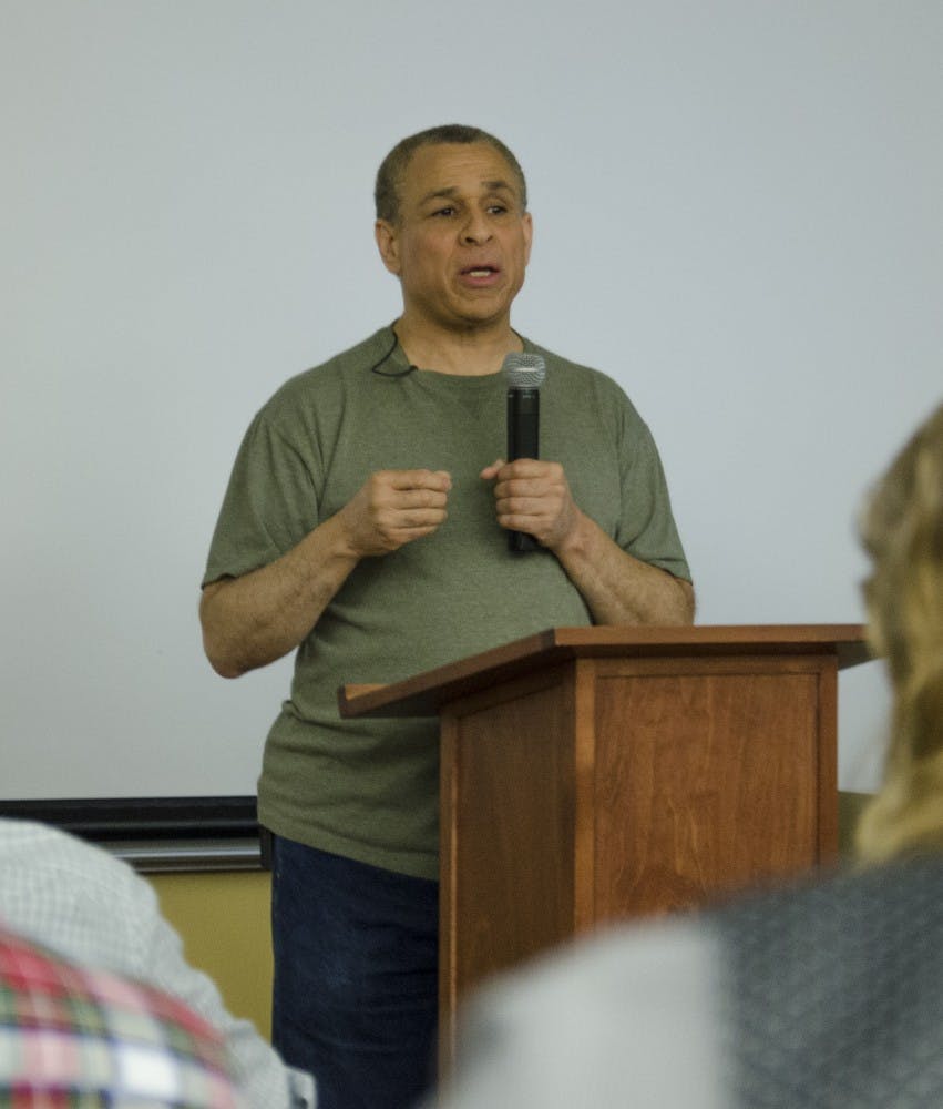 John Semper Jr. presented a lecture “How to Become Rich, Famous, and Successful in Hollywood Guaranteed!” on Sept. 17. the David Letterman Communication Building Room 125. Students received a lecture that was filled with blunt and real-world advice and warnings about Hollywood. DN PHOTO AMANDA BELCHER