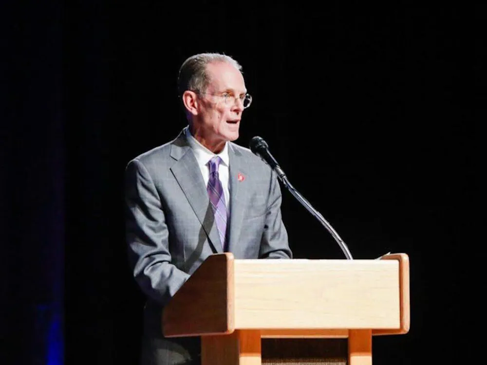 Ball State University President Geoffrey Mearns is named as the defendant in the lawsuit. (Andrew Berger, The Daily News)