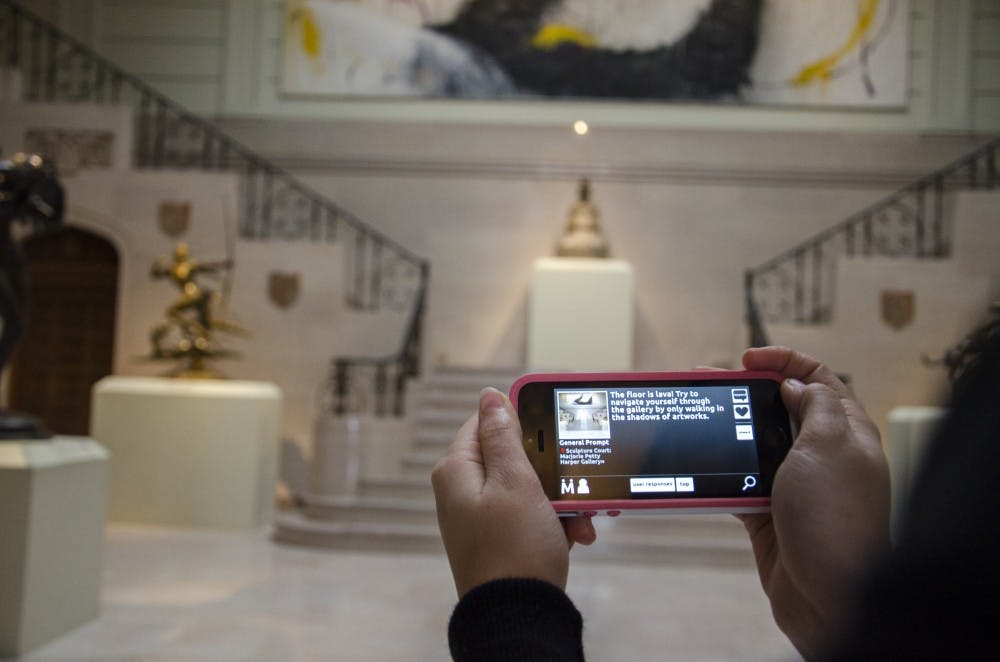 <p>Students in an immersive learning class created a tool to help interact with the art at the David Owsley Museum of Art. The tool, Infinite Museum, uses 1,500 prompts that get vistors to interact with the artworks. <em>DN PHOTO BREANNA DAUGHERTY</em></p>
