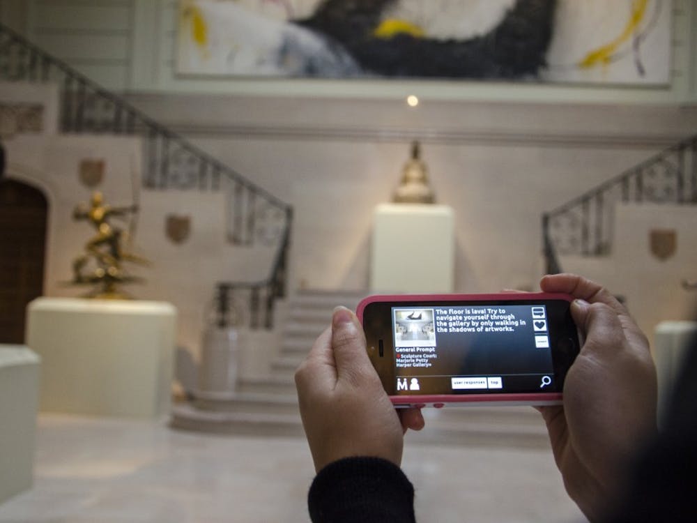 Students in an immersive learning class created a tool to help interact with the art at the David Owsley Museum of Art. The tool, Infinite Museum, uses 1,500 prompts that get vistors to interact with the artworks. DN PHOTO BREANNA DAUGHERTY