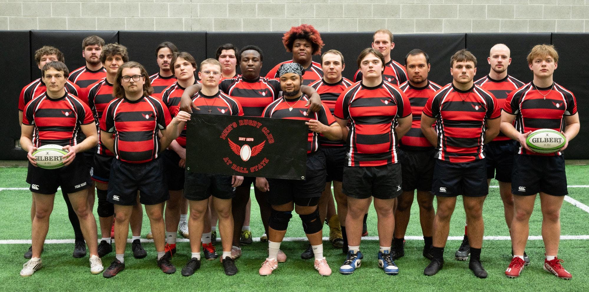 Ball State Men’s Rugby team pose for a portrait March 25 at Ball State University. Ryan Fleek, DN