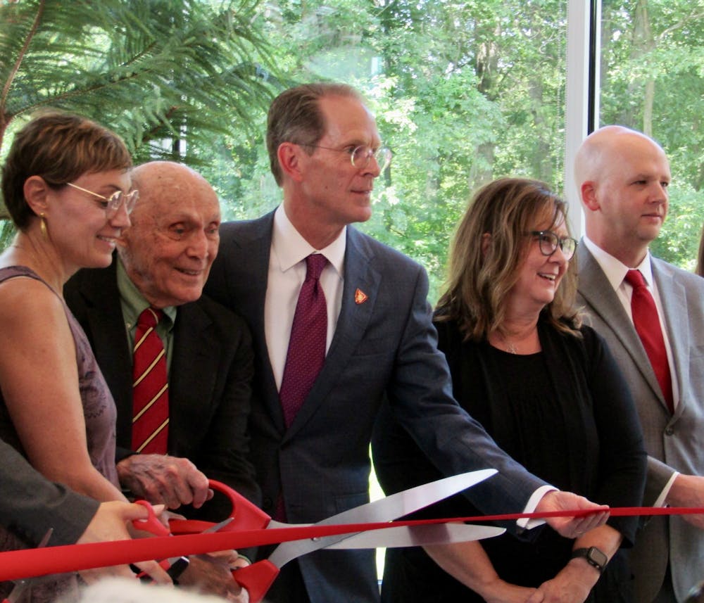 Dr. Joe and Alice Rinard Orchid Greenhouse officially expanded, Dr. Joe Rinard awarded Ball State University President's Medal of Distinction