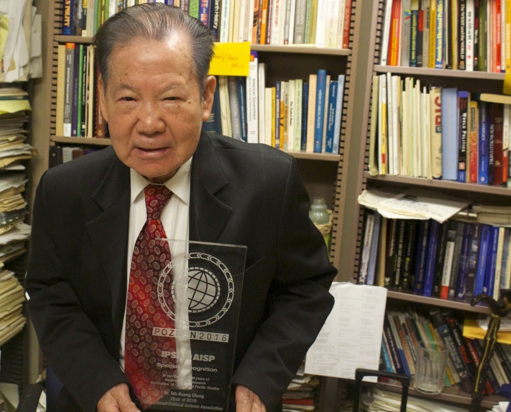 Teh-Kuang Chang, a political science professor, won an award for international leadership. Chang has taught at Ball State since 1966. Kara Berg // DN