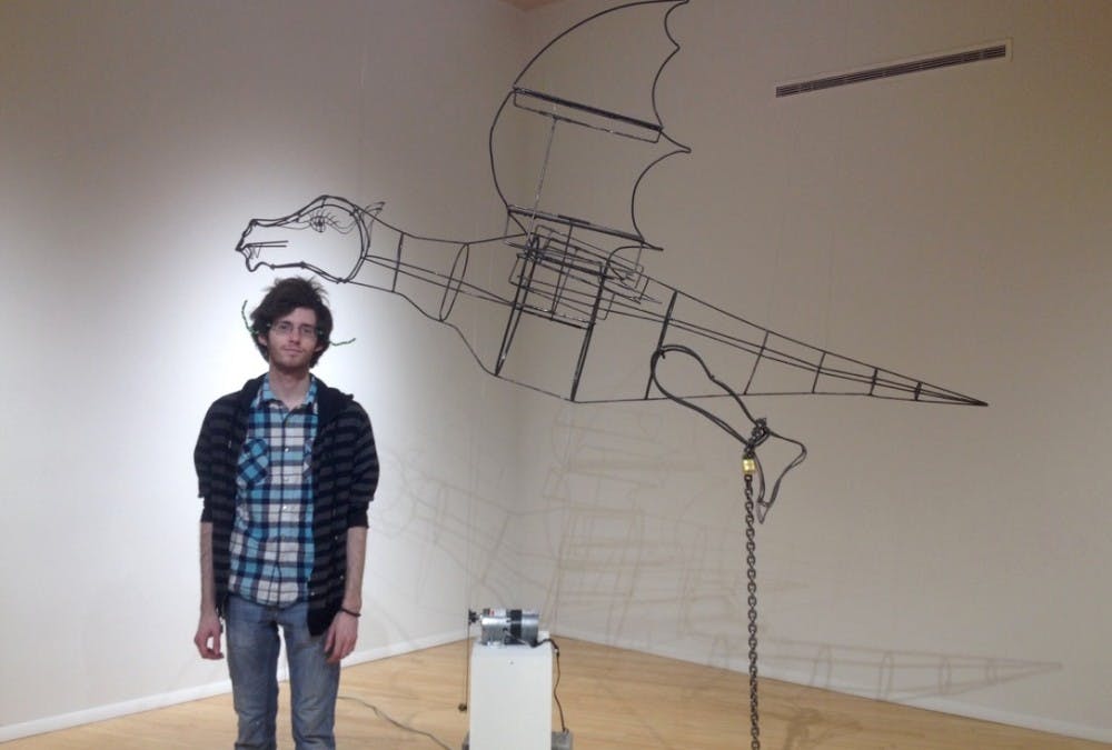 Colby Golden started his own collection of art, "Colby's Zoo of Legendary Creatures," after having his passion for art animation started at a young age. The gallery is on the first floor of the Art and Journalism Building, which features sculptures and two-dimensional animations of various creatures. DN PHOTO ALLIE KIRKMAN