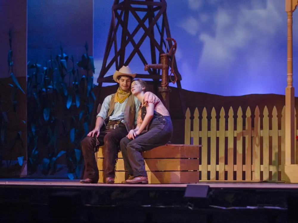 Director Karen Kessler, an associate professor of theater, is leading a young cast of musical theater students in “Oklahoma!” starting on Friday. Sophomore musical theater major Maggie Ludwig plays Laurey Williams in the production, which is one of her favorite musicals. DN PHOTO BREANNA DAUGHERTY
