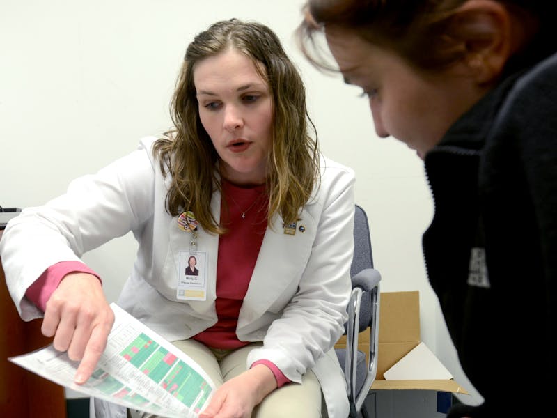 This photo shows Molly Graybeal, an Open Door Family Planning nurse practitioner, interacting with an individual. Beginning Jan. 6, 2020, Open Door Health Services’ (ODHS) Family Planning clinic will relocate its services to its 333 S. Madison St. health center in downtown Muncie. Suzanne Clem, Photo Provided